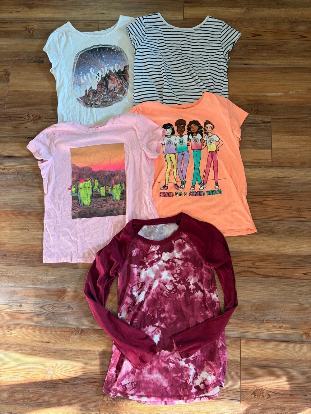Girls size 10-12 shirt lot Justice Place Therabouts